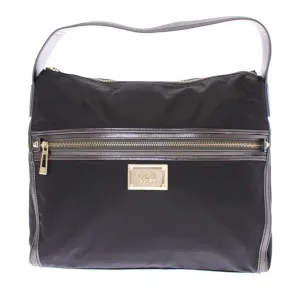 Black Gold Zipper Hobo Shoulder Bag