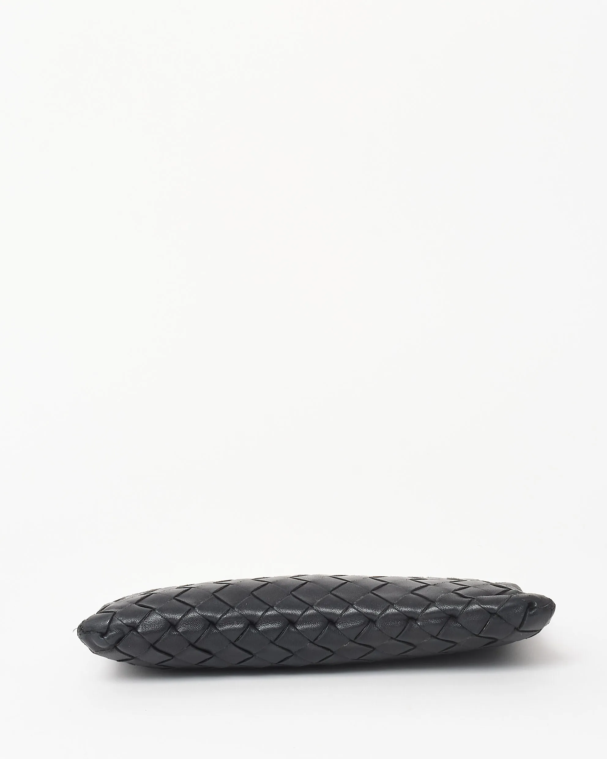 Bottega Veneta Black Intrecciato Leather Clutch