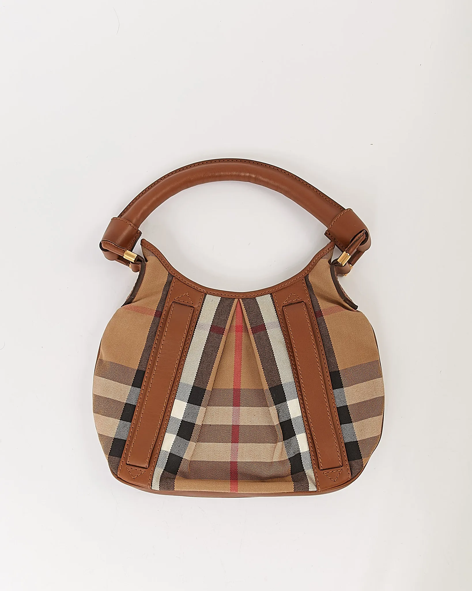 Burberry Brown Canvas Nova Check Shoulder Bag