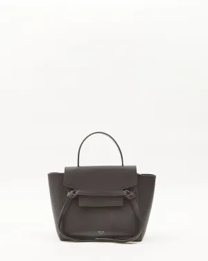 Celine Black Leather Micro Belt Top Handle Bag