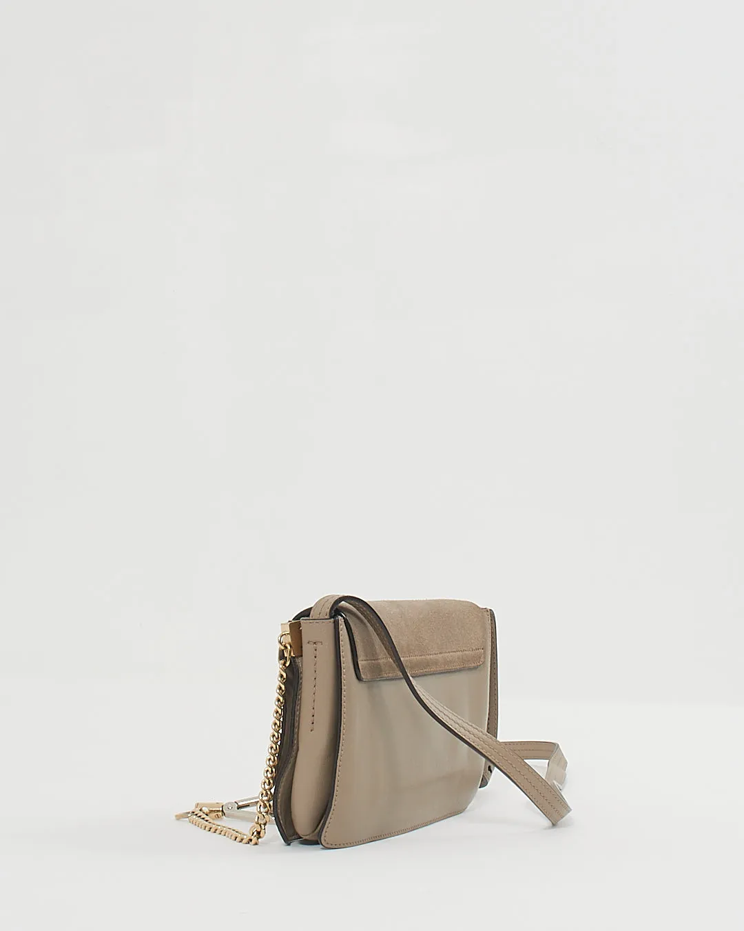 Chloé Motty Grey Leather Small Faye Shoulder Bag