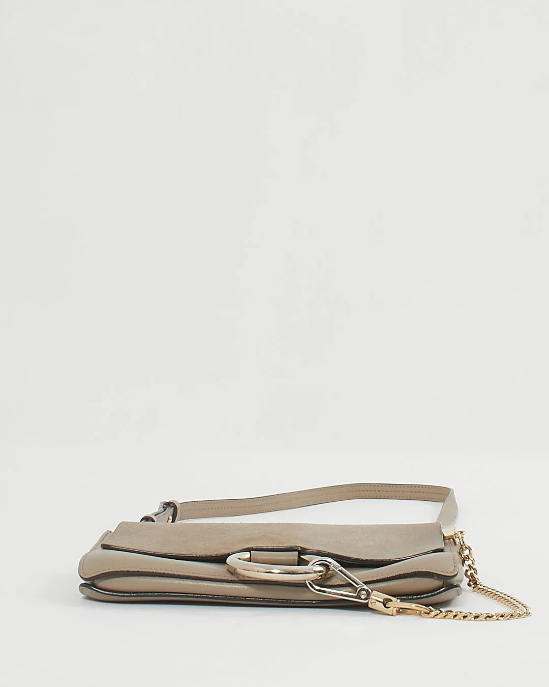 Chloé Motty Grey Leather Small Faye Shoulder Bag