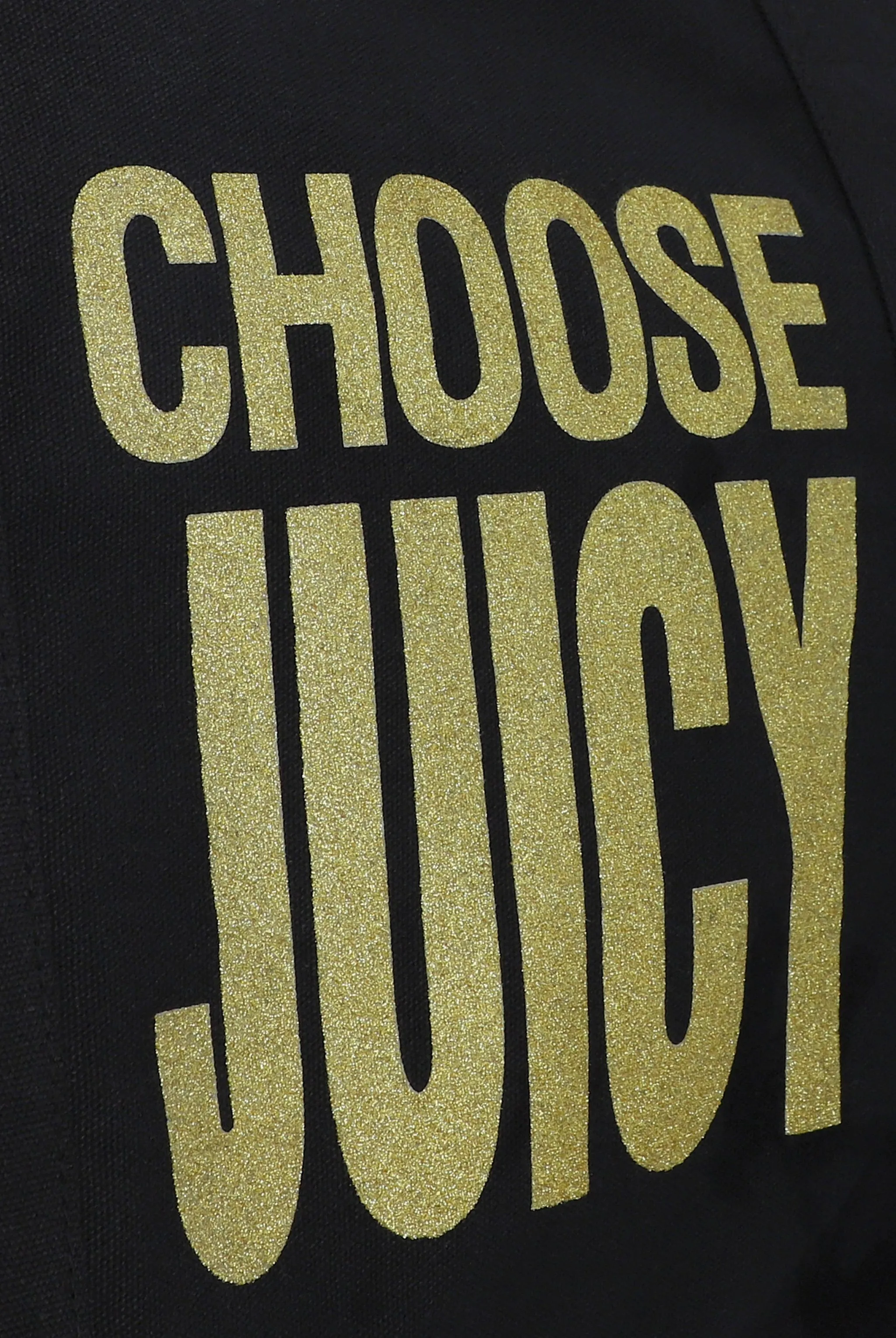 CHOOSE JUICY SLOGAN TOTE BAG