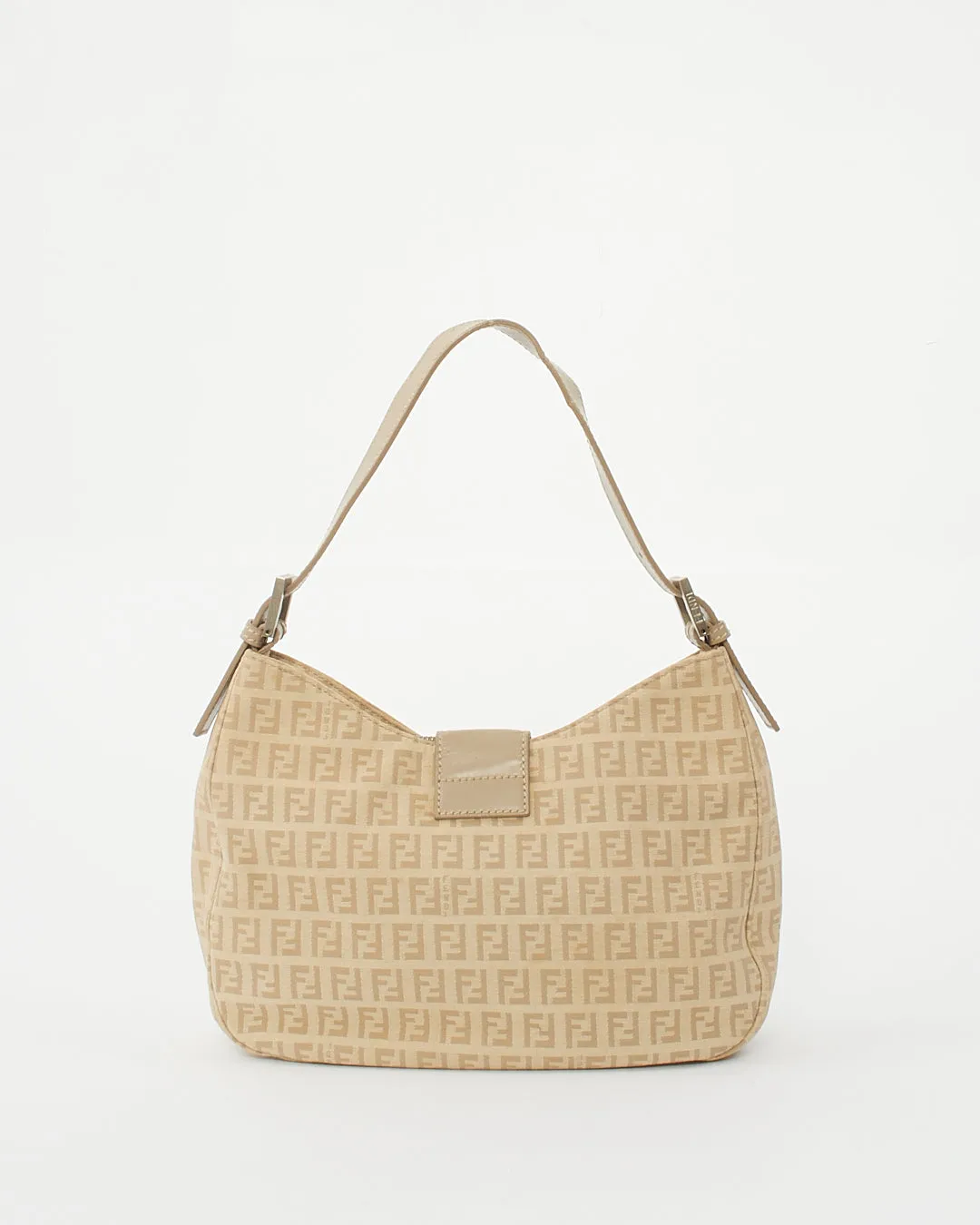 Fendi Beige Zucchino Print Canvas Small Hobo Shoulder Bag