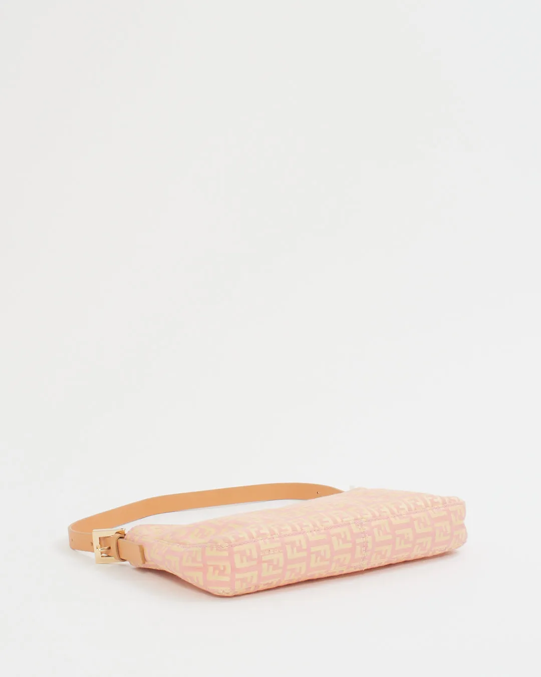 Fendi Pink/Cream Zucchino Print Shoulder Bag