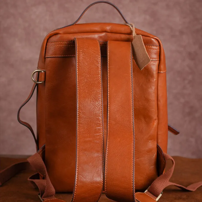 Full Grain Leather Backpack Handmade Travel Backpack Laptop Backpack