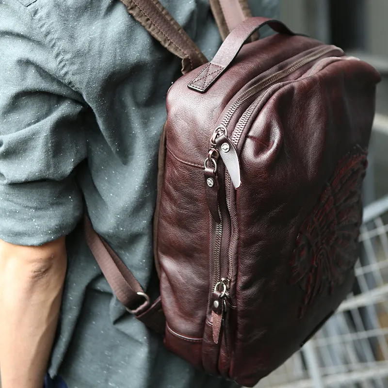 Full Grain Leather Backpack Handmade Travel Backpack Laptop Backpack