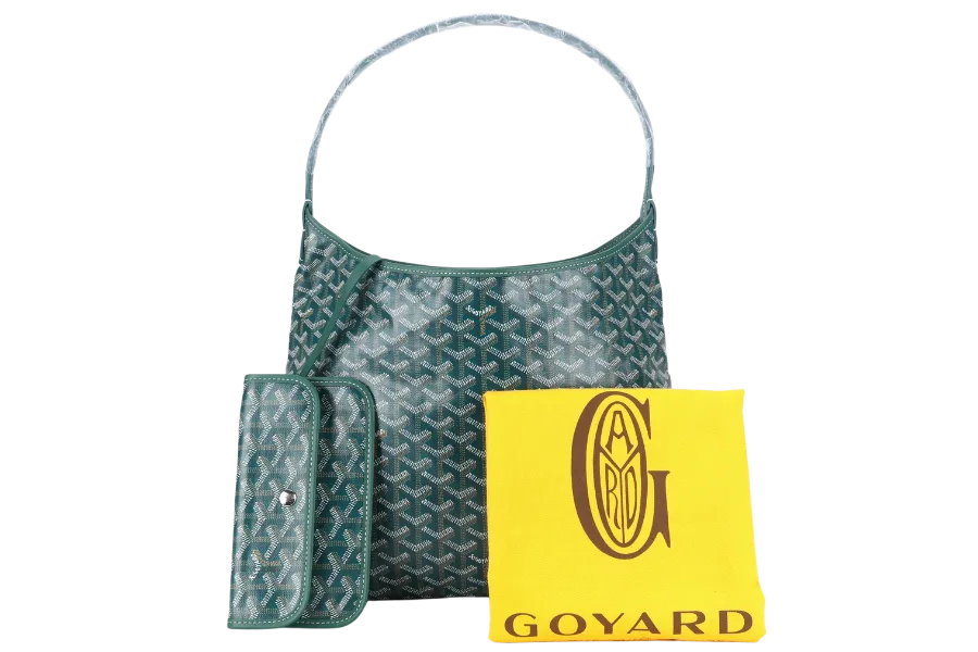 GOYARD BOHEME HOBO GREEN WITH SMALL POUCH AND DUST COVER