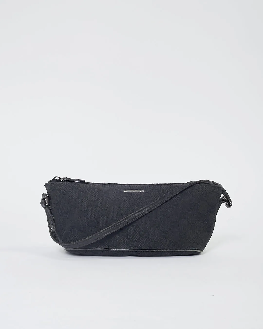 Gucci Black GG Canvas Boat Pochette