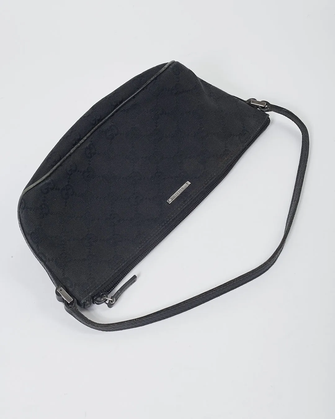 Gucci Black GG Canvas Boat Pochette