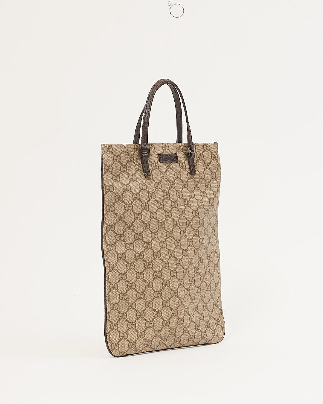 Gucci GG Beige Coated Canvas Top Handle Tote Bag