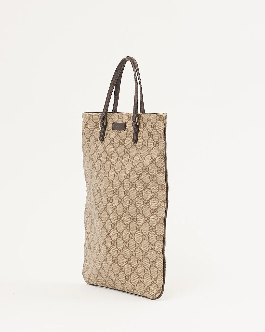 Gucci GG Beige Coated Canvas Top Handle Tote Bag