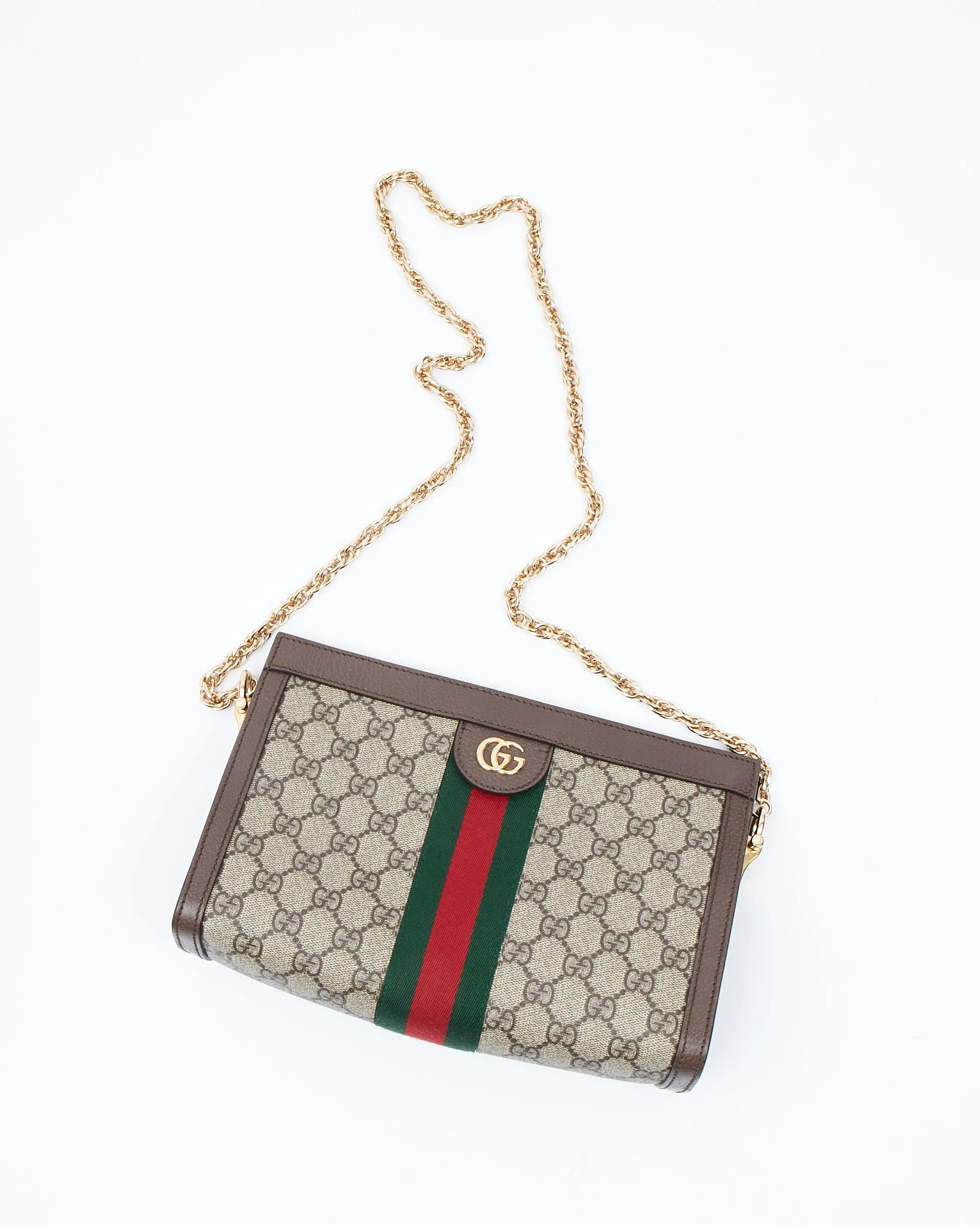 Gucci GG Supreme Canvas Small Ophidia Web Shoulder Bag