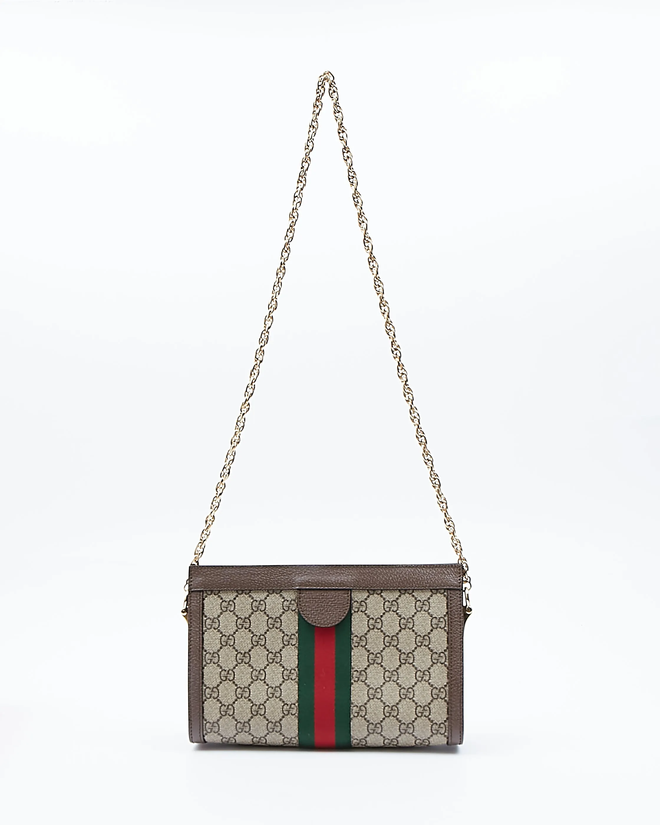 Gucci GG Supreme Canvas Small Ophidia Web Shoulder Bag