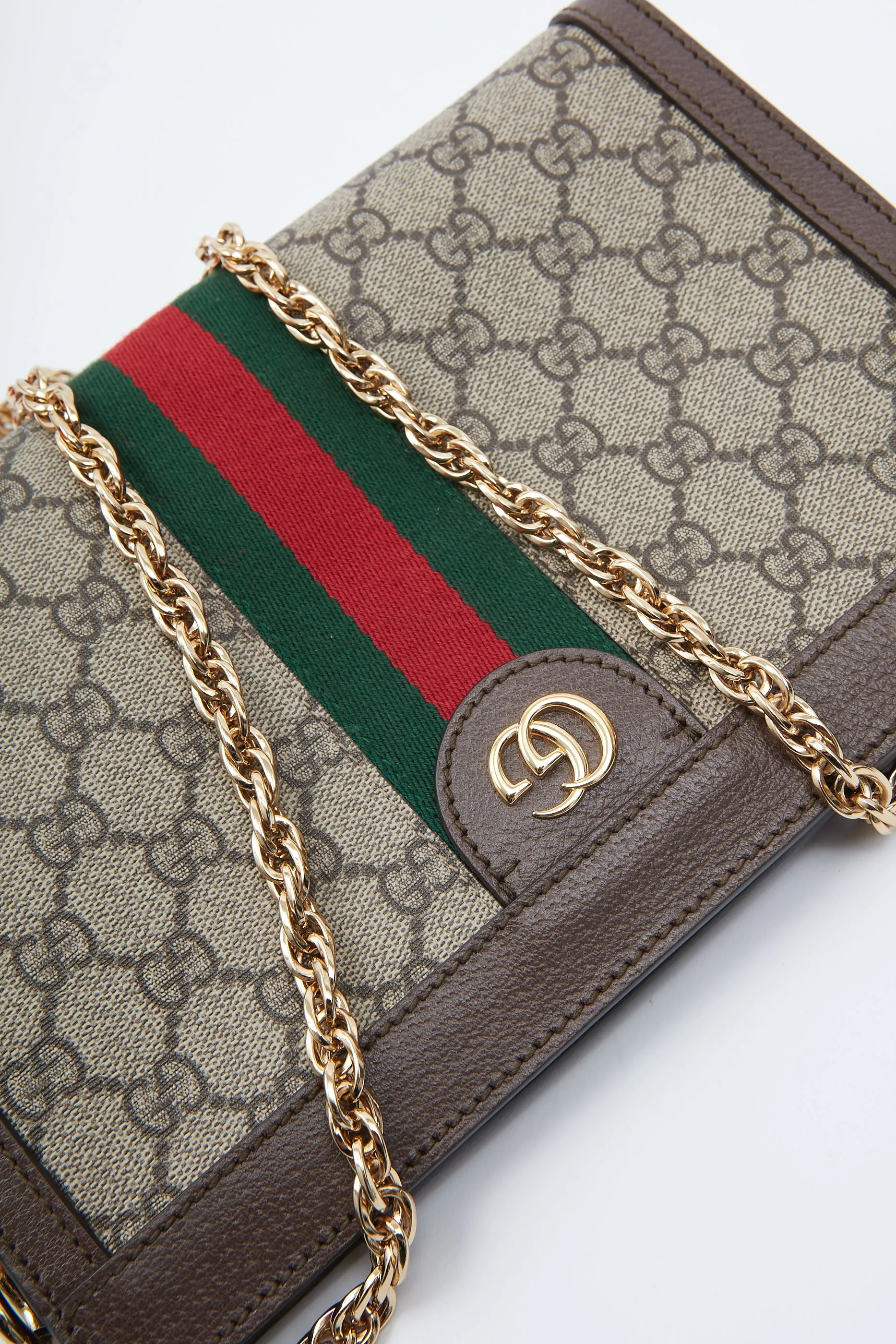 Gucci GG Supreme Canvas Small Ophidia Web Shoulder Bag