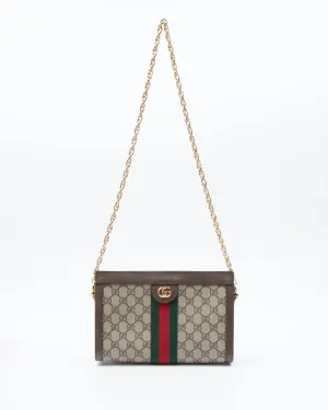 Gucci GG Supreme Canvas Small Ophidia Web Shoulder Bag