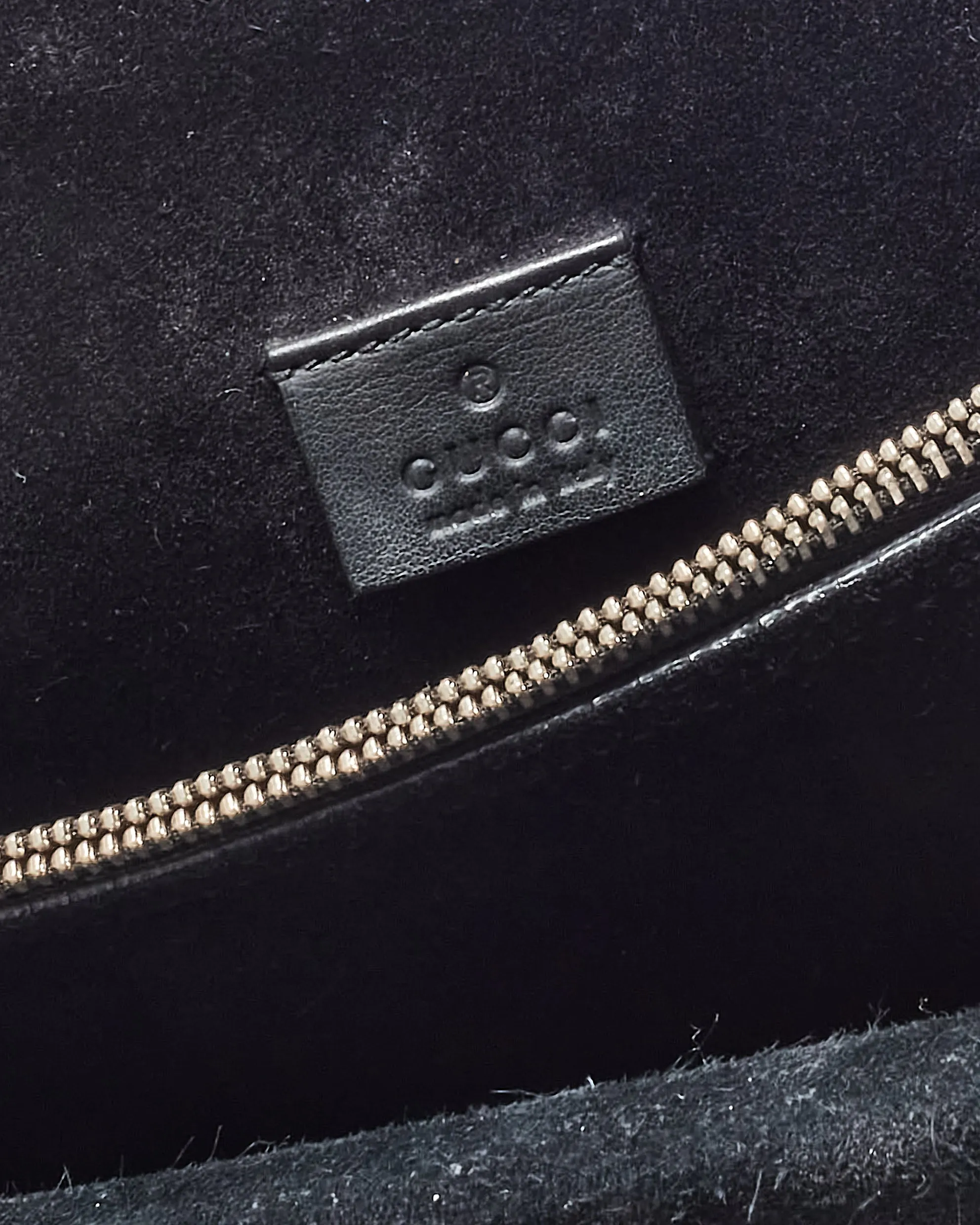 Gucci Monogram Coated Canvas & Black Suede Small Dionysus Shoulder Bag