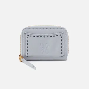 Hart Card Case In Pebbled Leather - Blue Pearl