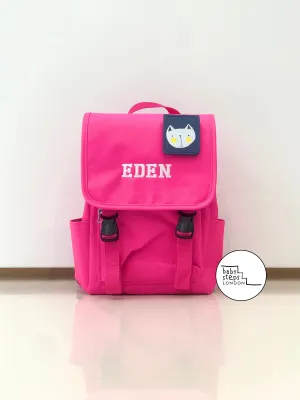 (Hot Pink) Personalised Unisex Mini Dog Nursery School Backpack Rucksack Bag