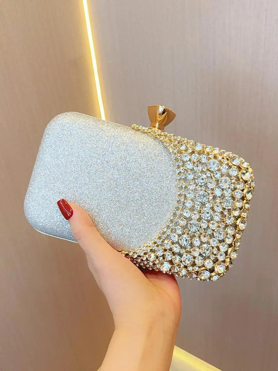 Inlay Rhinestone Evening Box Clutch Bags MNBF025