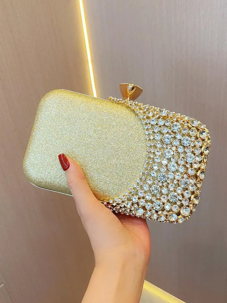 Inlay Rhinestone Evening Box Clutch Bags MNBF025