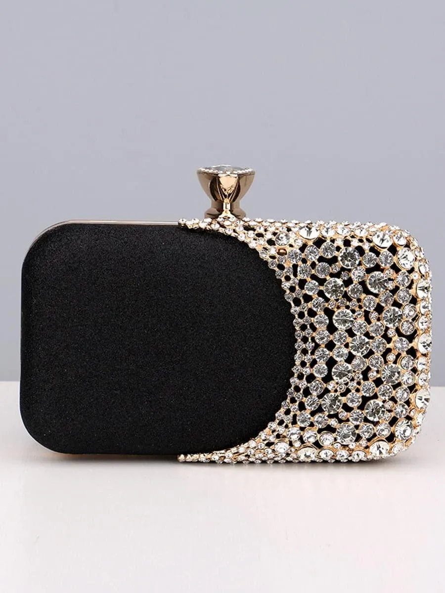 Inlay Rhinestone Evening Box Clutch Bags MNBF025