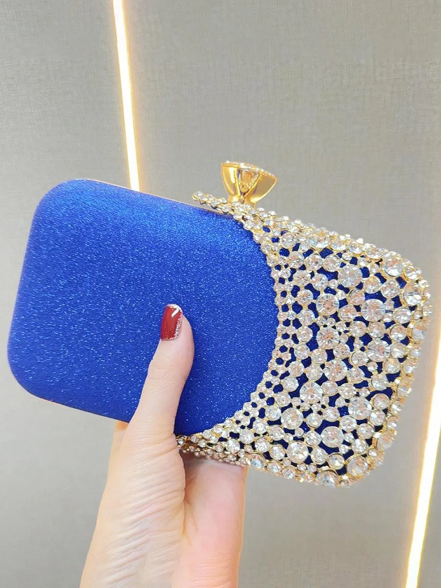 Inlay Rhinestone Evening Box Clutch Bags MNBF025