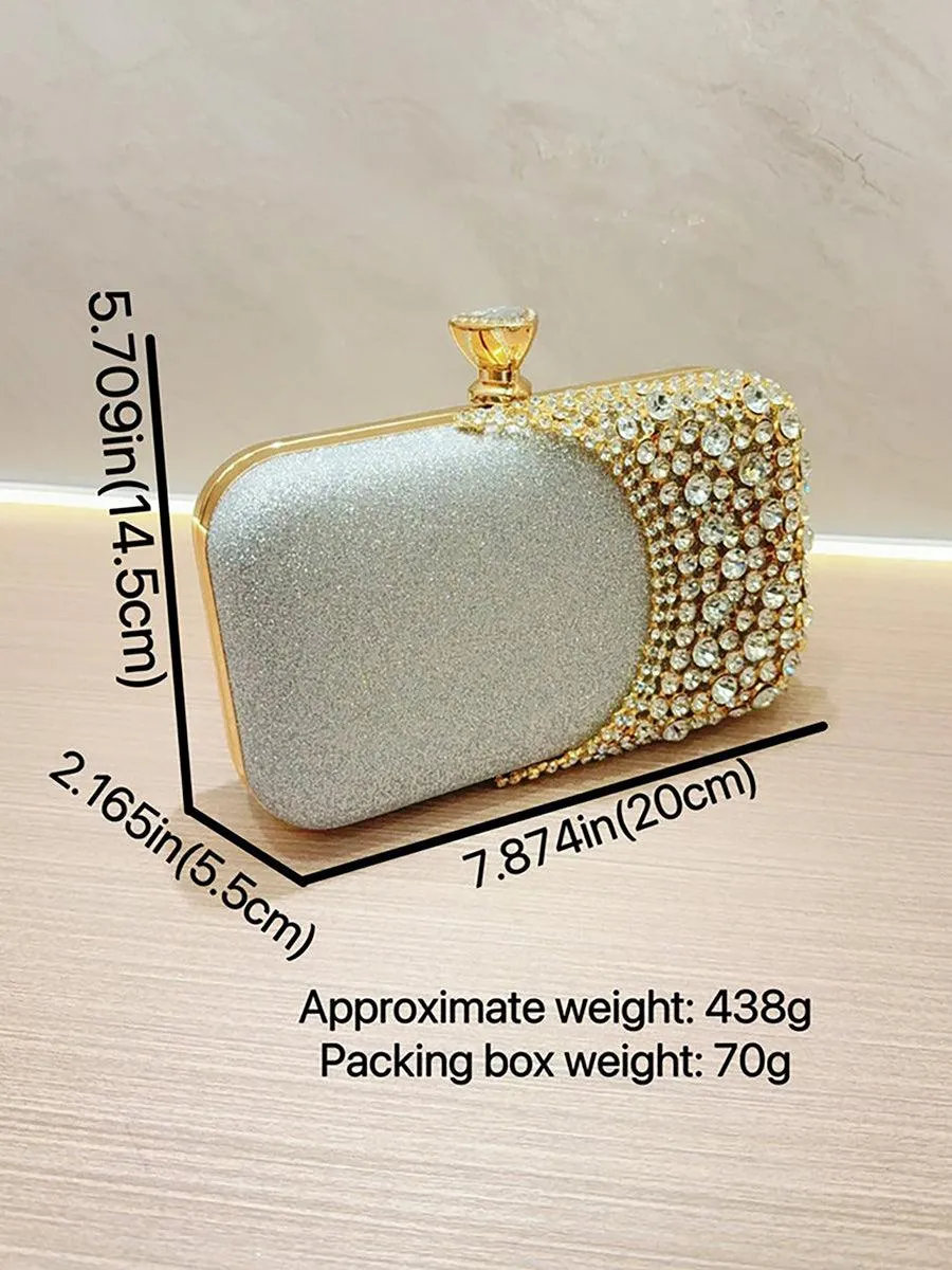 Inlay Rhinestone Evening Box Clutch Bags MNBF025