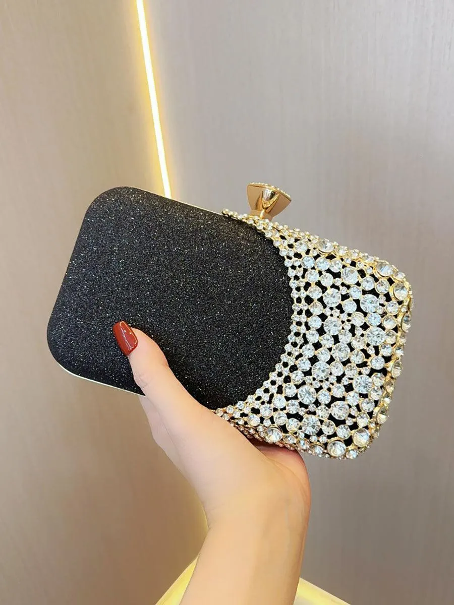 Inlay Rhinestone Evening Box Clutch Bags MNBF025