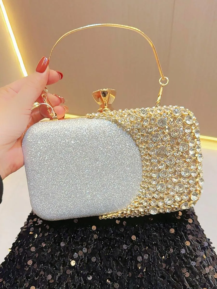 Inlay Rhinestone Evening Box Clutch Bags MNBF025