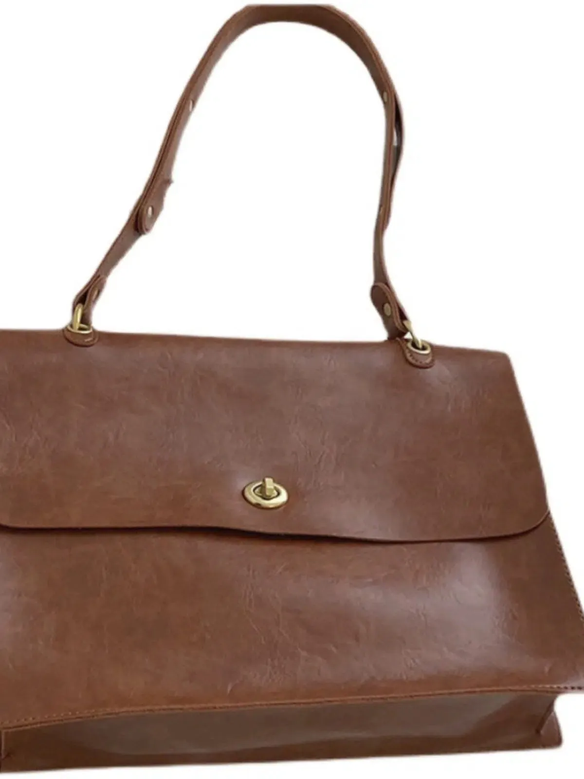 Large Leather Flap Shoulder Bag