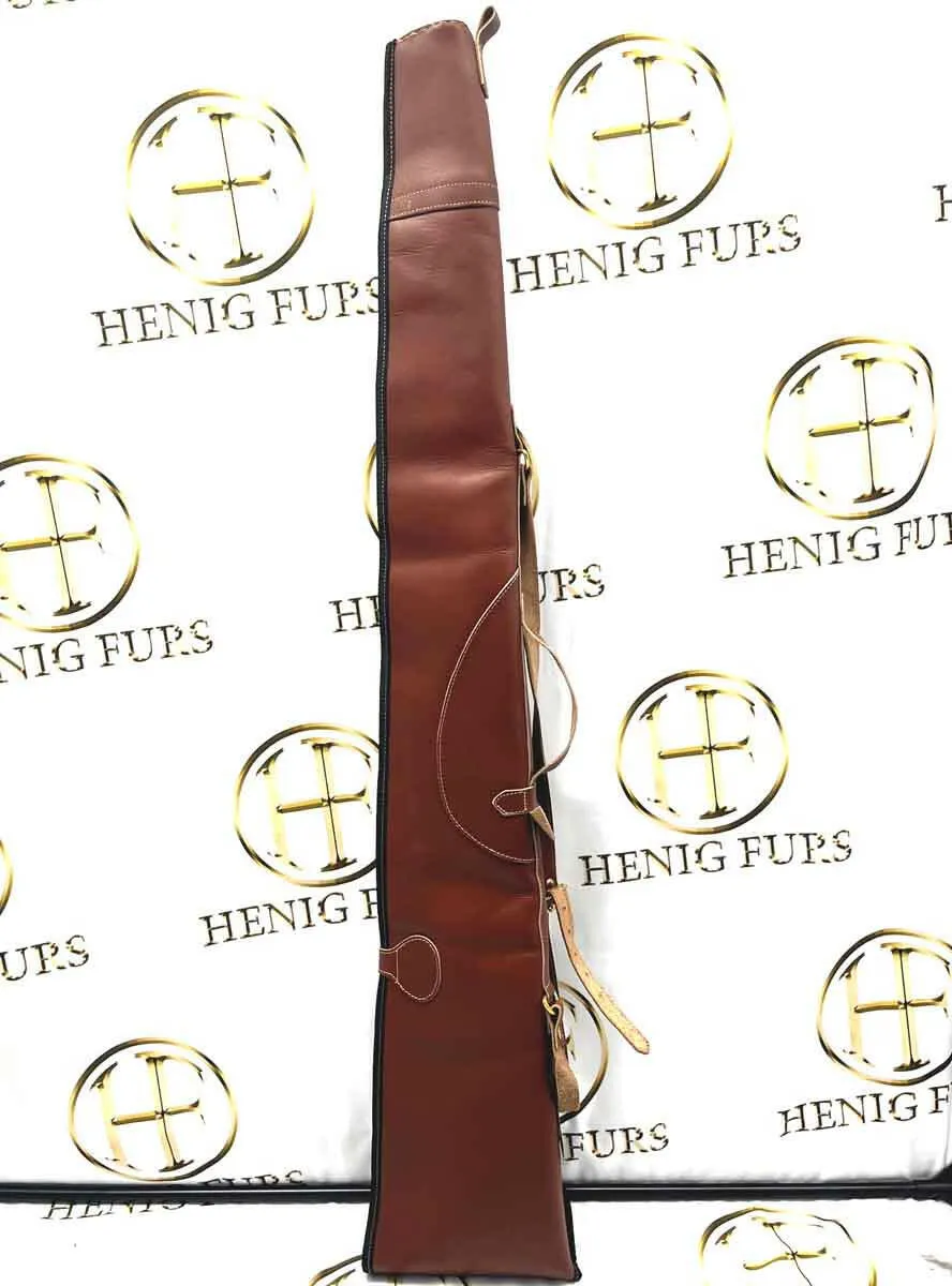 Leather Gun Case with Shell Carrying Bag