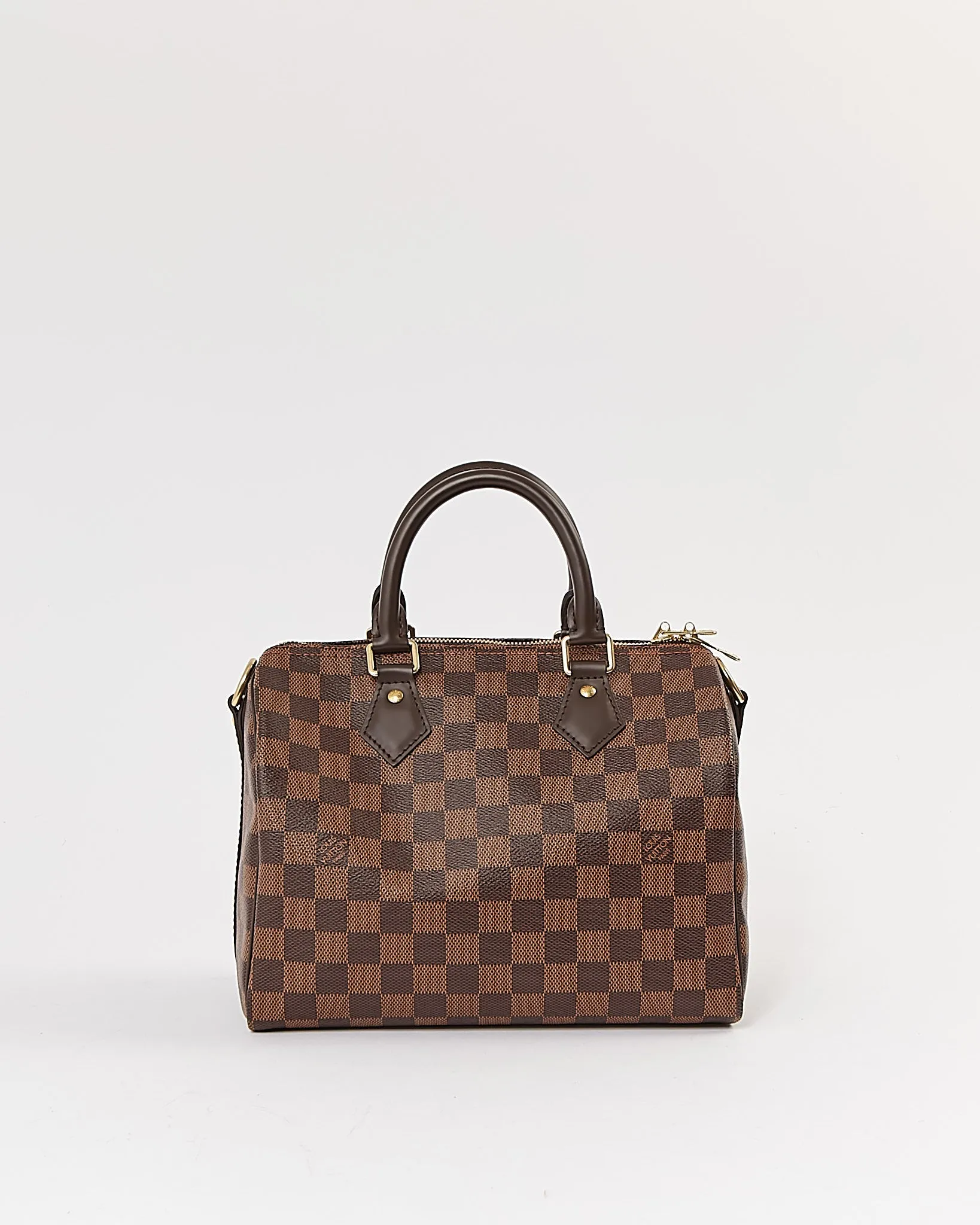 Louis Vuitton Damier Ebene Canvas Speedy 25 Bandouliere Bag