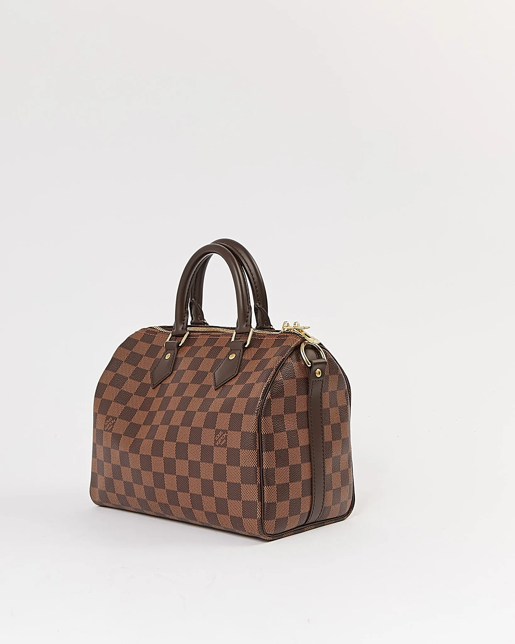 Louis Vuitton Damier Ebene Canvas Speedy 25 Bandouliere Bag