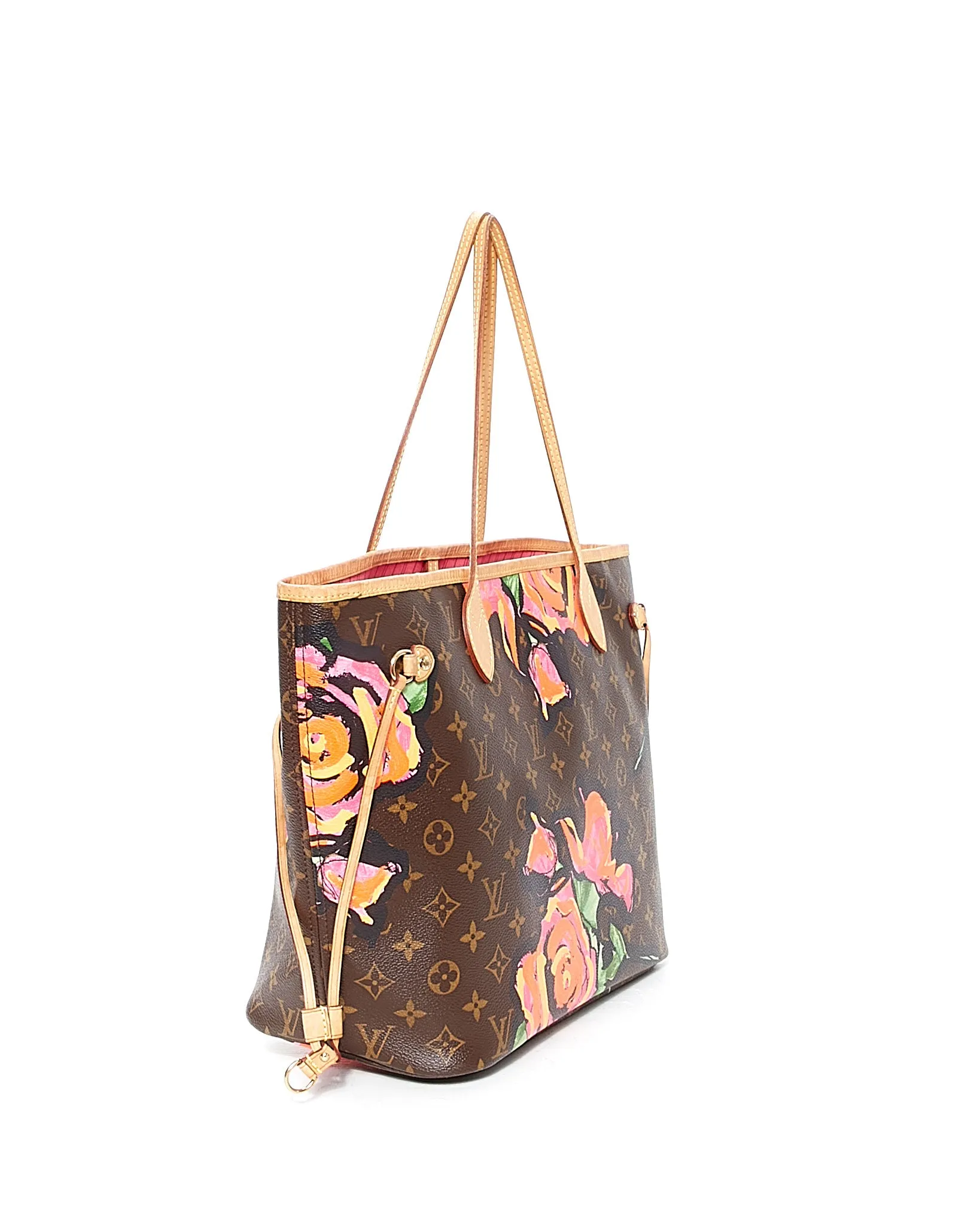 Louis Vuitton Monogram Roses Canvas Neverfull Tote Bag