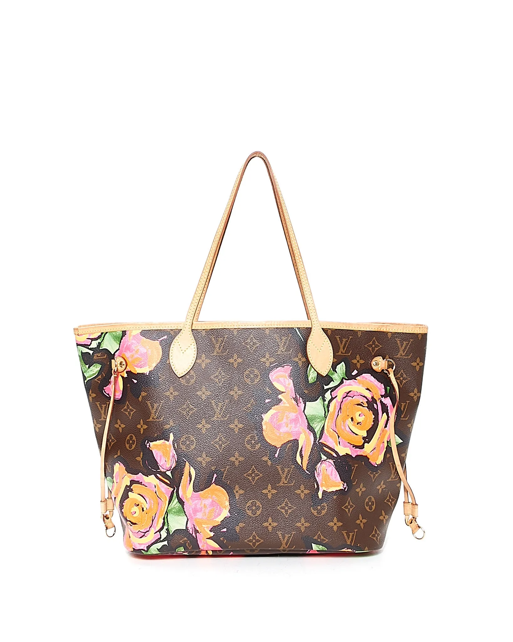 Louis Vuitton Monogram Roses Canvas Neverfull Tote Bag