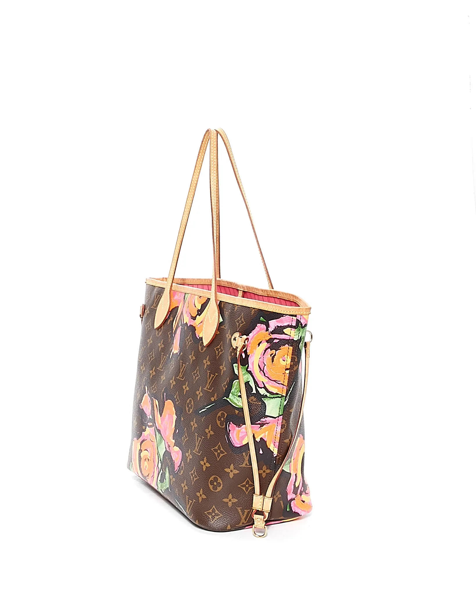 Louis Vuitton Monogram Roses Canvas Neverfull Tote Bag