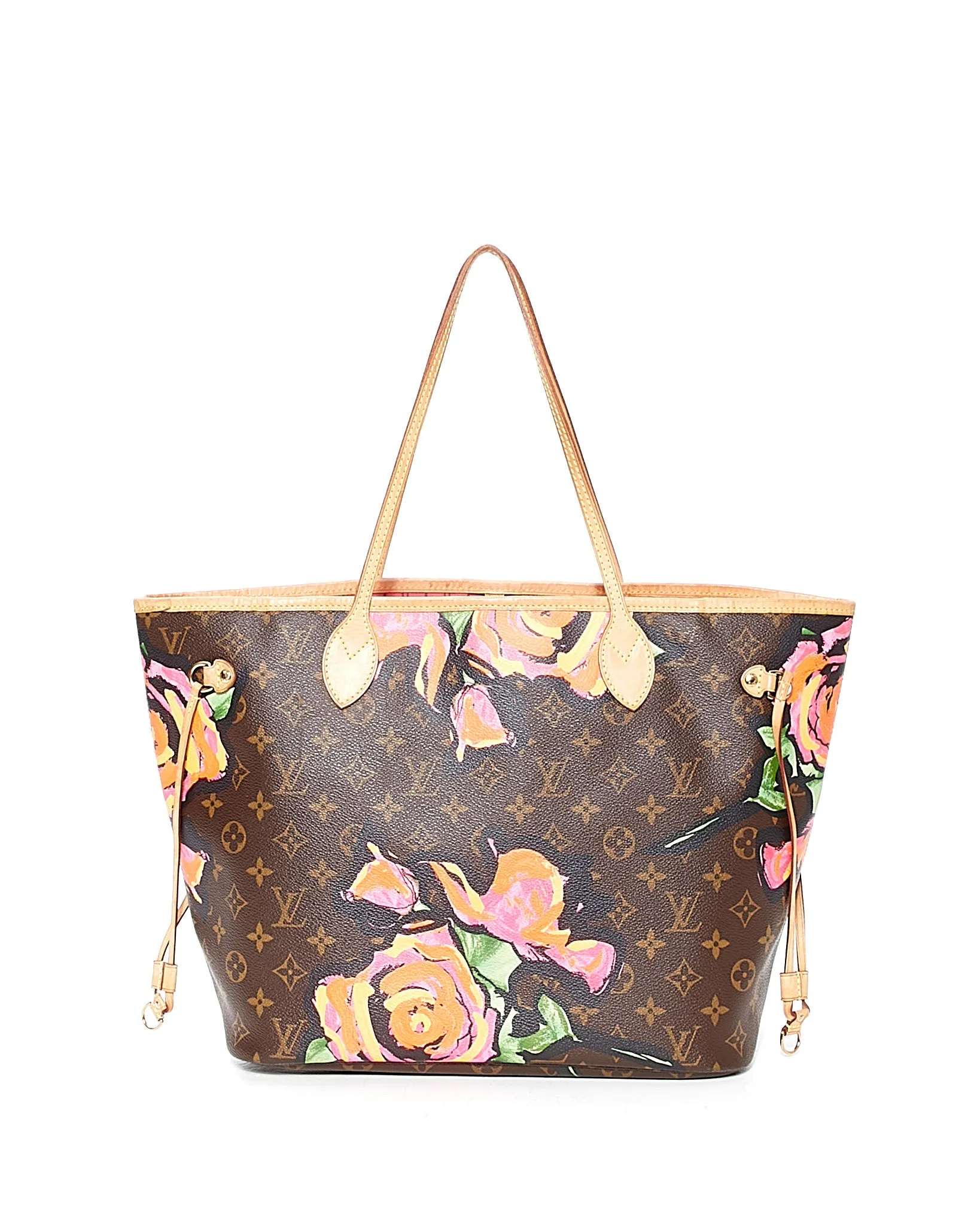 Louis Vuitton Monogram Roses Canvas Neverfull Tote Bag