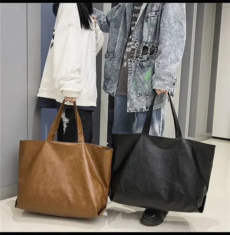 Luxe Oversized Leather Tote Bag