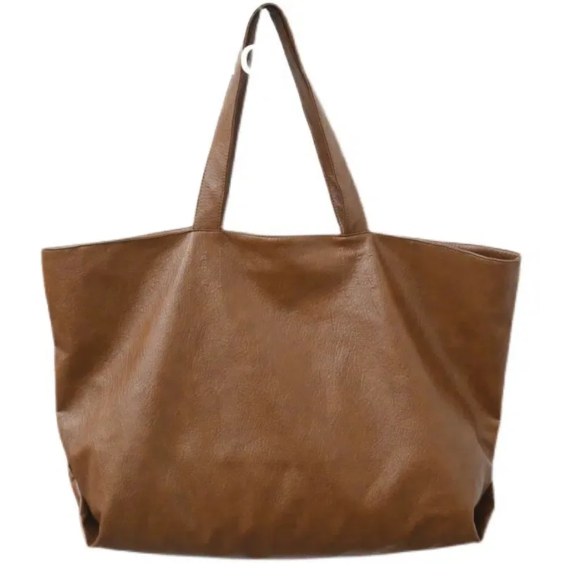 Luxe Oversized Leather Tote Bag