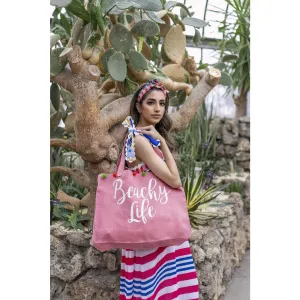 Pink Vacation Tote Bag