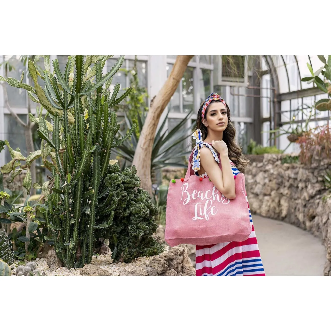 Pink Vacation Tote Bag