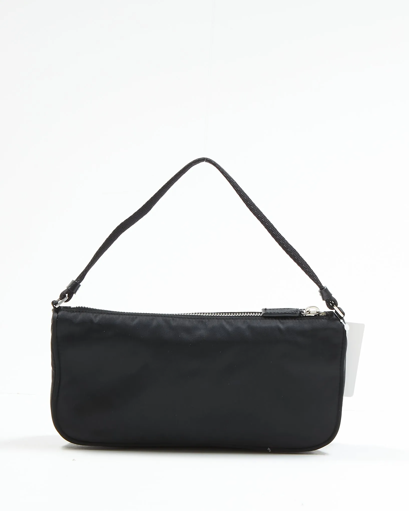 Prada Black Nylon Tessuto Baguette Shoulder Bag