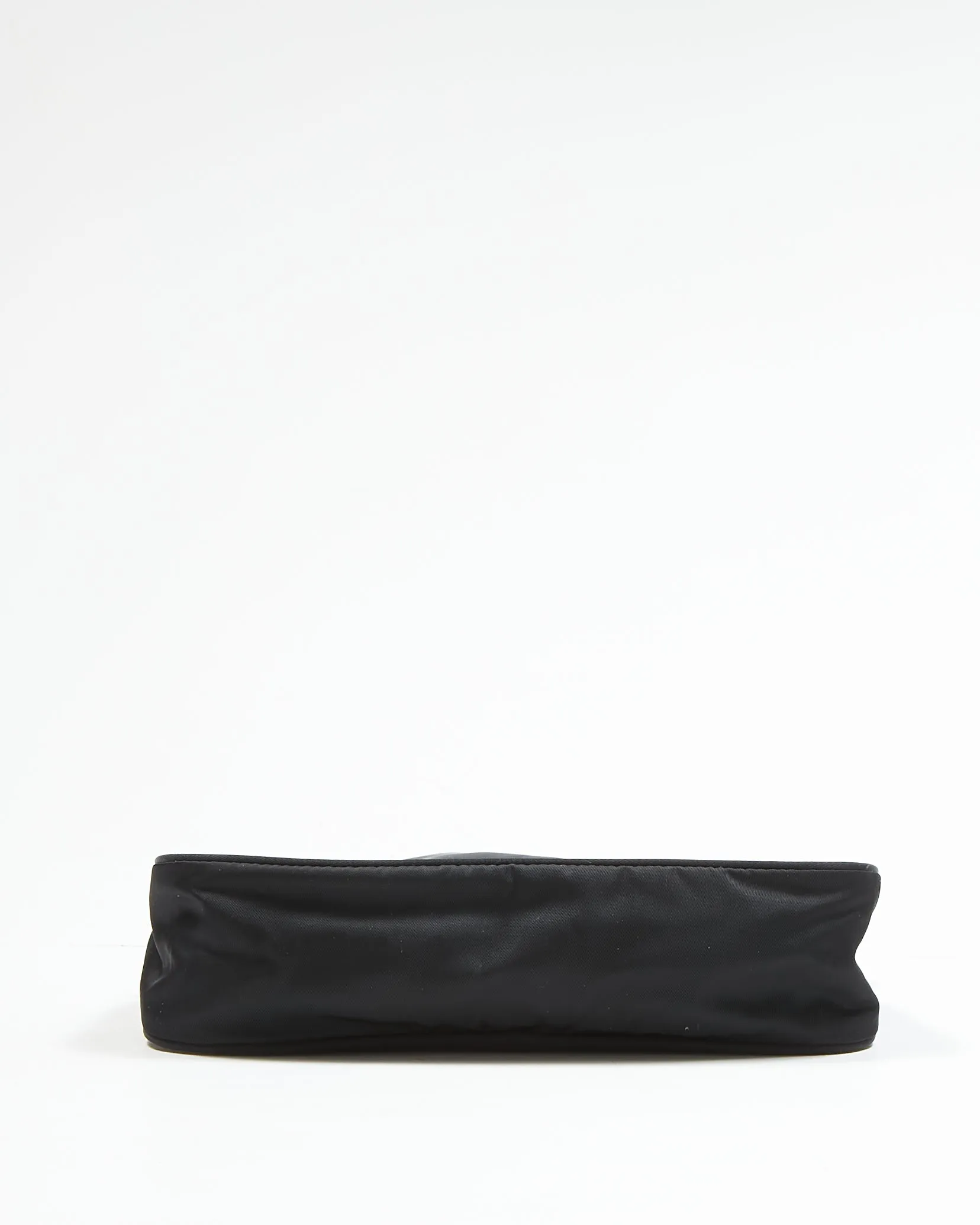 Prada Black Nylon Tessuto Baguette Shoulder Bag