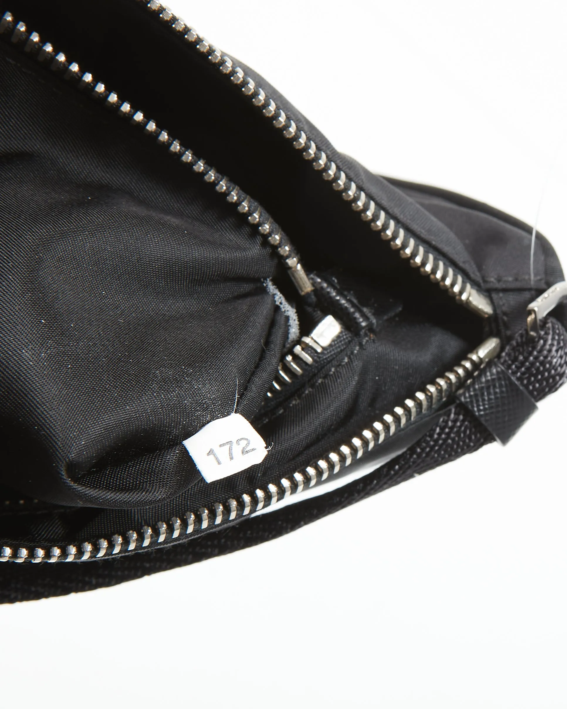 Prada Black Nylon Tessuto Baguette Shoulder Bag