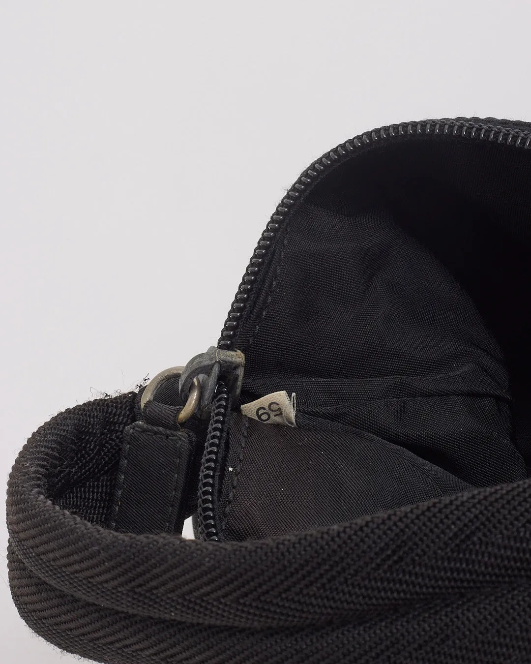 Prada Black Nylon Tessuto Hobo Mini Shoulder Bag