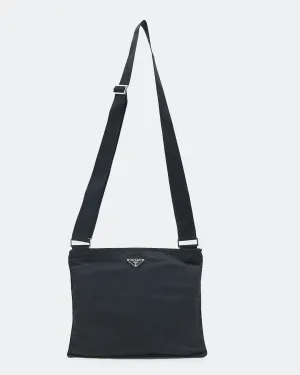 Prada Black Nylon Tessuto Messenger Bag