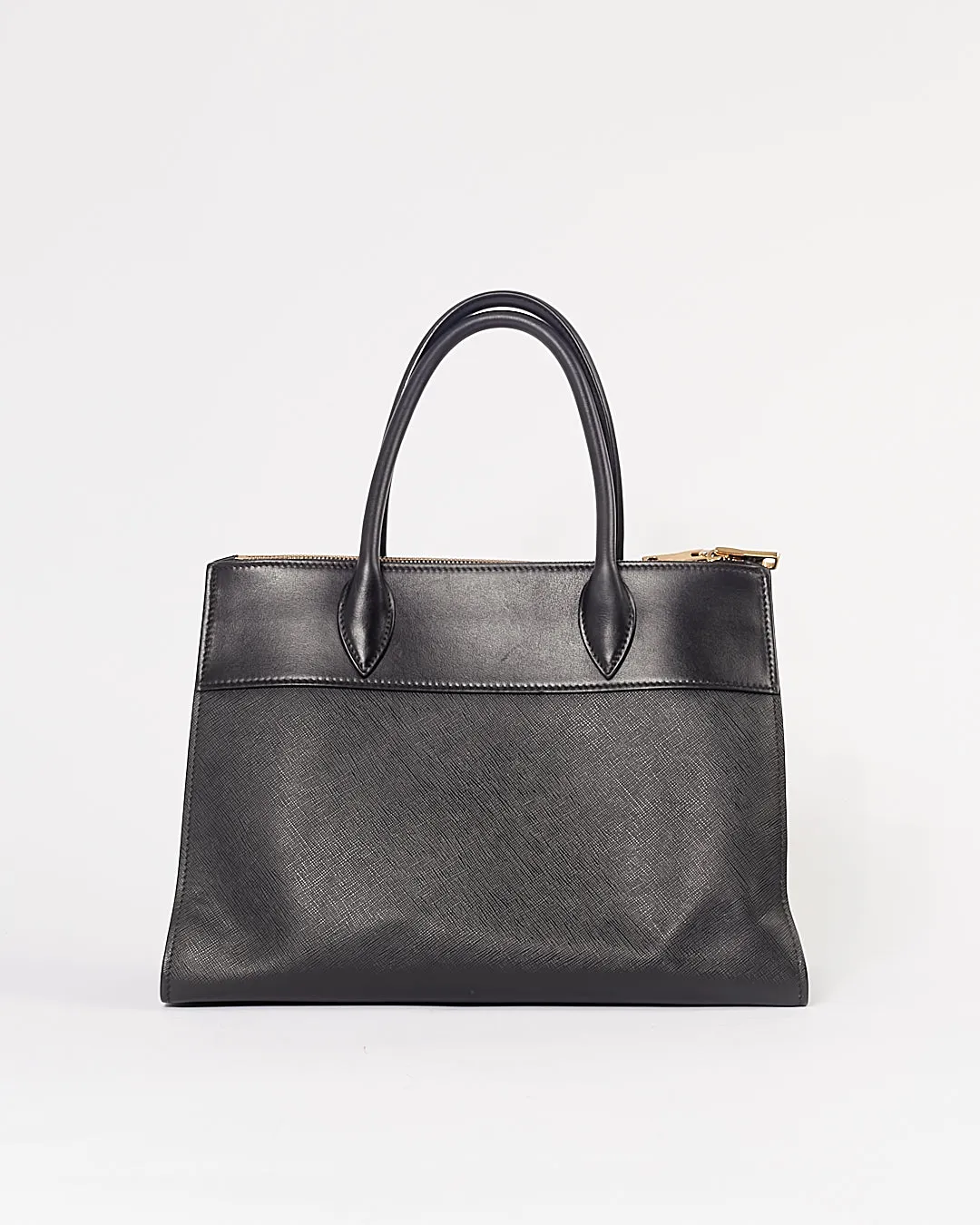 Prada Black Saffiano Medium Paradigme Tote Bag