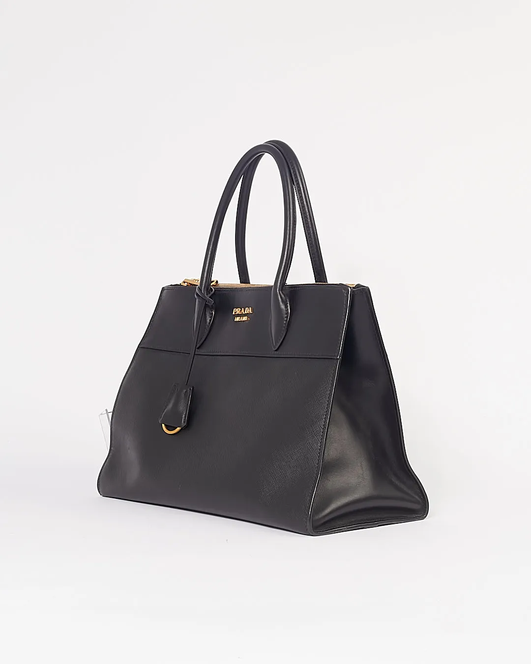 Prada Black Saffiano Medium Paradigme Tote Bag