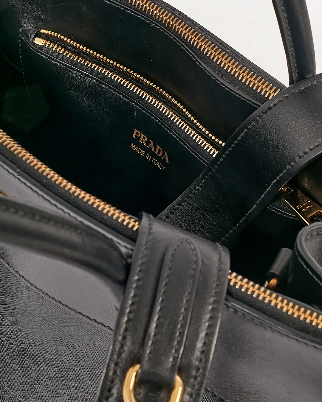 Prada Black Saffiano Medium Paradigme Tote Bag